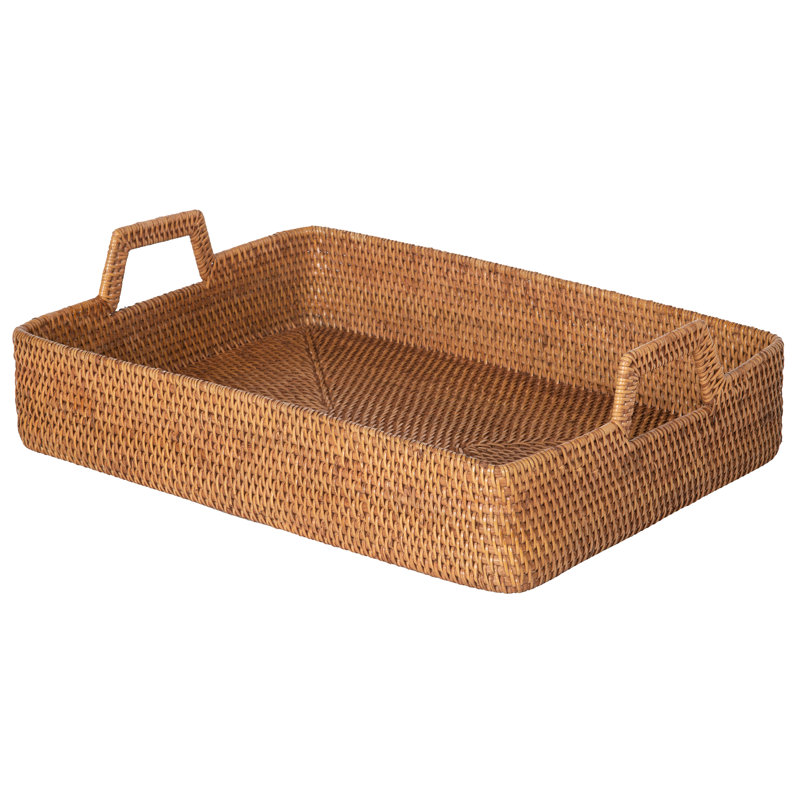 Wicker Tray, Brown