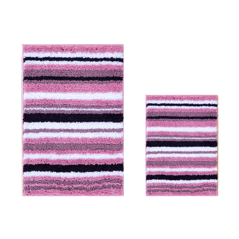 Ensemble de tapis de salle de bain touffeté à la machine 100% polyester Annaleese, Mauve