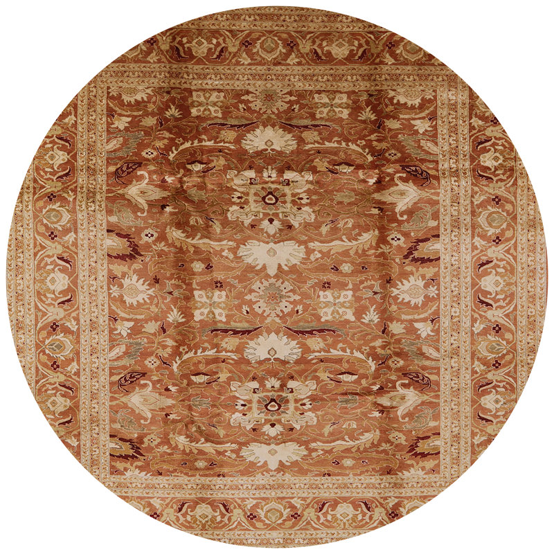 Kamar Oriental Indoor Rug, Round 4'