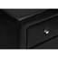 Table de chevet avec revêtement en similicuir noir, idéale pour le rangement dans la chambre à coucher, transitionnel, l 20,5 po x P 16,3 po H