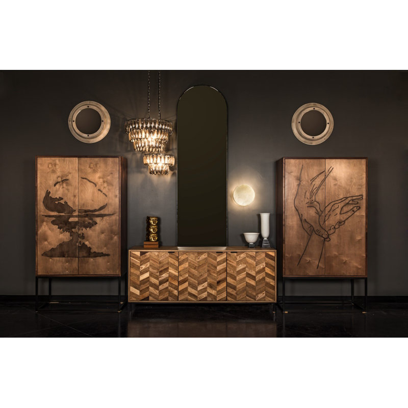 Arco Flat Metal Beveled Mirror, 90.5" x 28.5"
