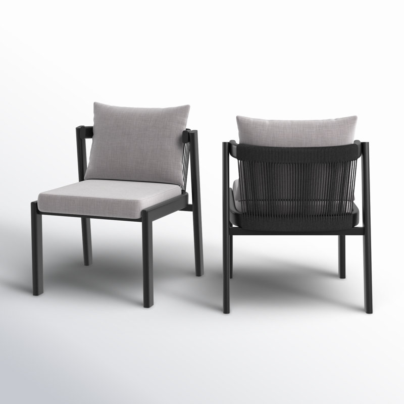 Haymark Metal Outdoor Dining Side Chair with Cushion