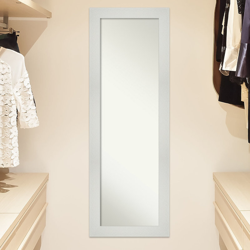 Petronia Flat Mirror, Mosaic White
