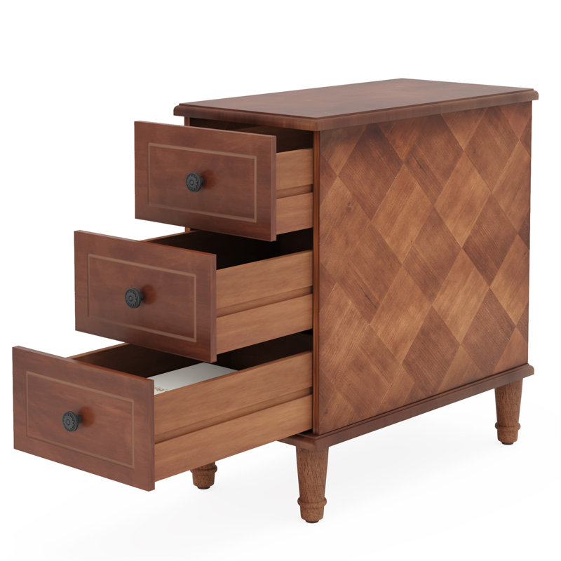 11.81" Solid Wood Narrow End Table