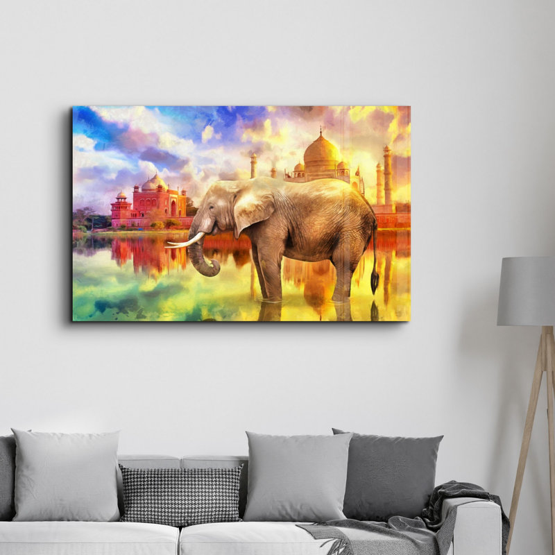 Élégante peinture murale en verre trempé de 13,8 po x 21,7 po | 100% verre trempé, épaisseur: 0,16 pouce | Imprimé UV pour des couleurs éclatantes | Parfait pour la décoration intérieure, le salon et les espaces de bureau
