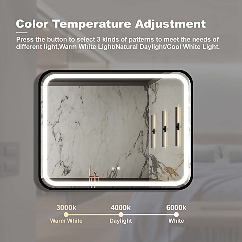 Jerimih Metal Wall Mirror, 32" x 40", Rectangle