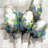 Abstract tulips - 32"x32" art on canvas