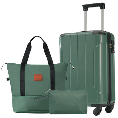 20 Inch Carry On Luggage Set 3 Piece with Spinner Wheels, Lightweight Hardshell ABS for Weekend Getaways and Business Travel