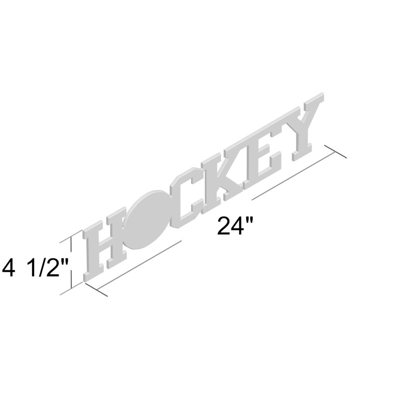 Décoration murale en acier Meyerdirk Art Hockey - Argent martelé, Argent martelé
