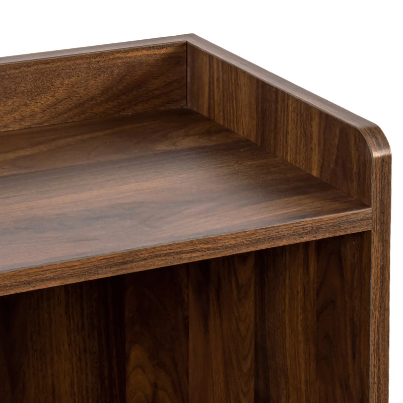 Grand buffet de rangement avec portes coulissantes en verre, fonctionnant comme support, convenant à différents espaces, design moderne, couleur noyer, panneau de particules + armoire idéale pour la cuisine, le garage et