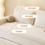Canapé-lit causeuse 100% polyester beige-130071161