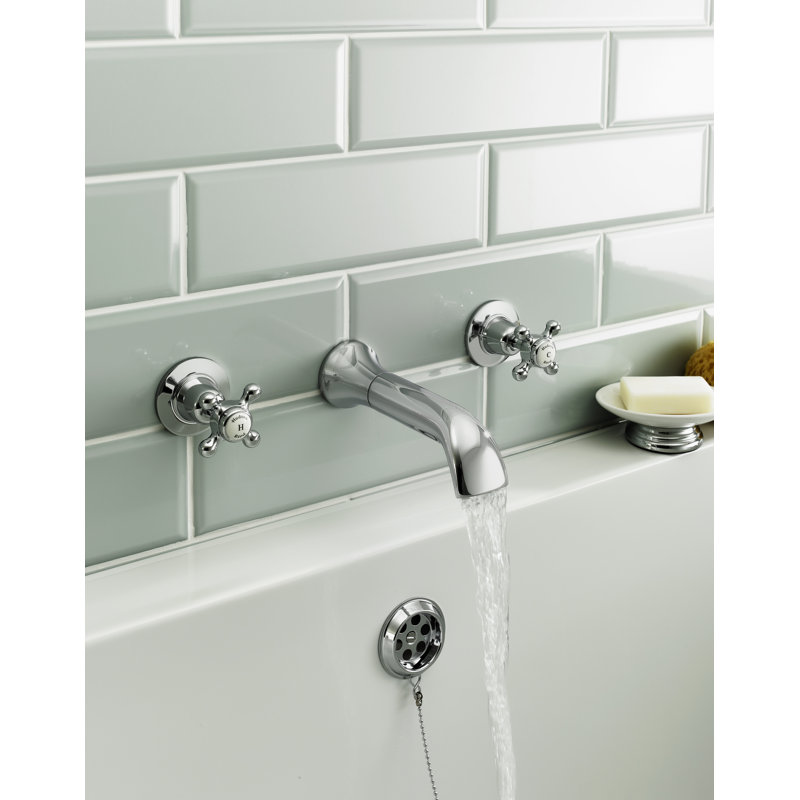 Topaz 2 Handle Wall Bath Faucet Bath Filler