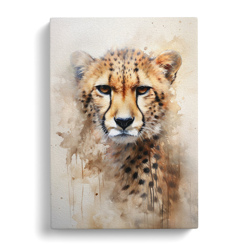 Cheetah Informel - Wrapped Canvas Print, 60cm H x 40cm W x 3cm D