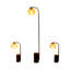 Élégante lampe sur pied Latitude Run®, arc réglable, noire, contemporaine, 60 pouces, parfaite pour les salons, 2 pièces