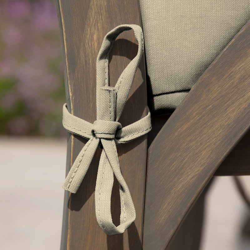 ARDEN Outdoor Dining Chair 4" Cushion, Taupe Solid Color