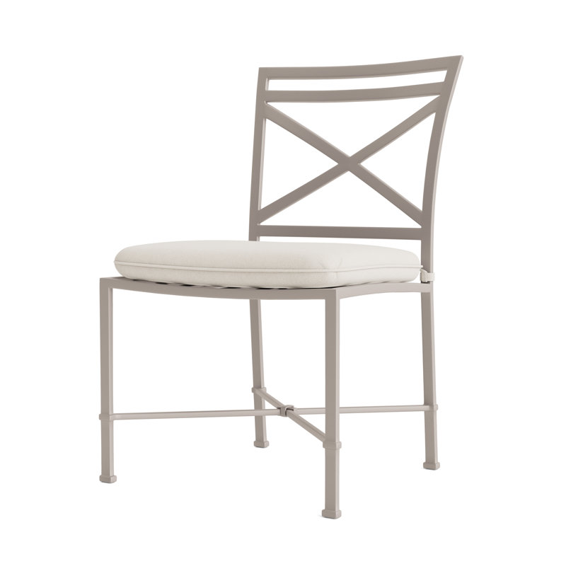 Venetian Outdoor Dining Side Chair, Fusion Natural, Tan, Dove Smooth