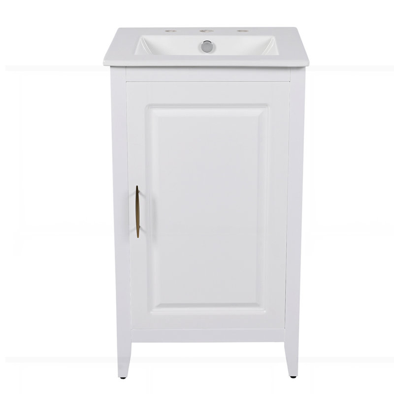Meuble-lavabo 20,3 po avec lavabo, Blanc