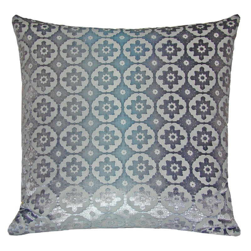 Small Moroccan Velvet Square Pillow Cover & Insert, 18" x 18", Dusk