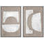 «Art déco, grunge blanc, formes abstraites, motifs géométriques, décor minimaliste et minimaliste, Zen nordique Boho», 2 pièces-98554301-98554299