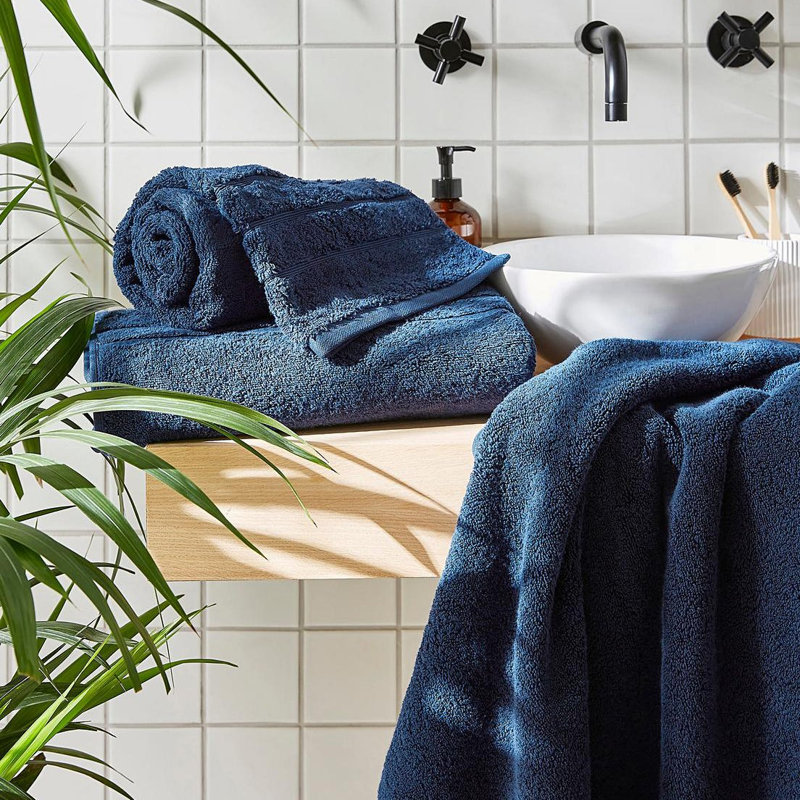Luxury Hotel Hand Towel Single, Navy