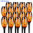 12LED Solar Tiki Torches with Flickering Flame, Auto On/Off,Yellow-104339036
