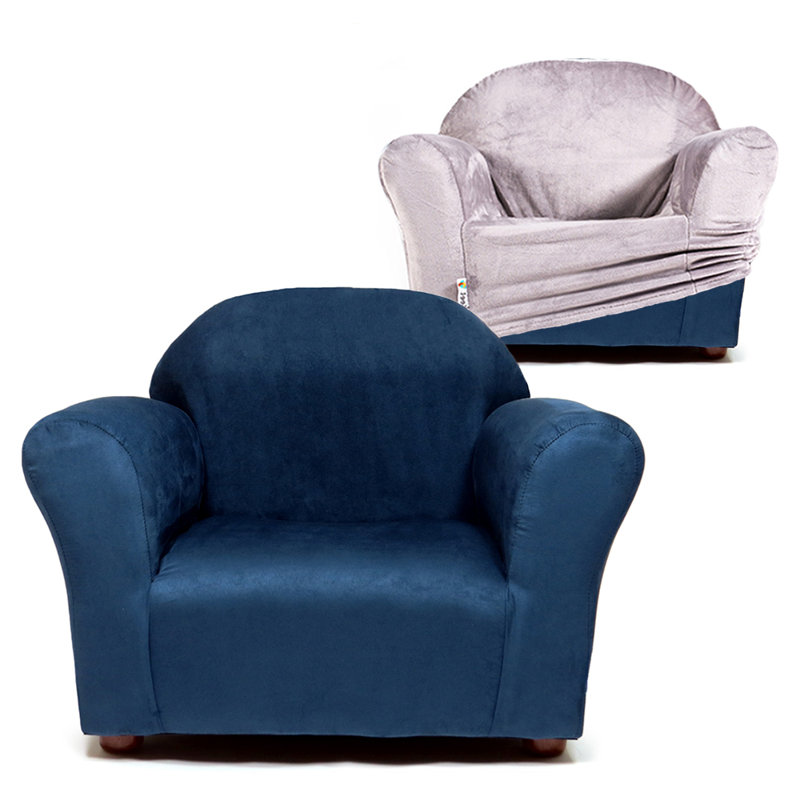 Keet Roundy Kid's Chair + Cover Combo Set, Dark Navy