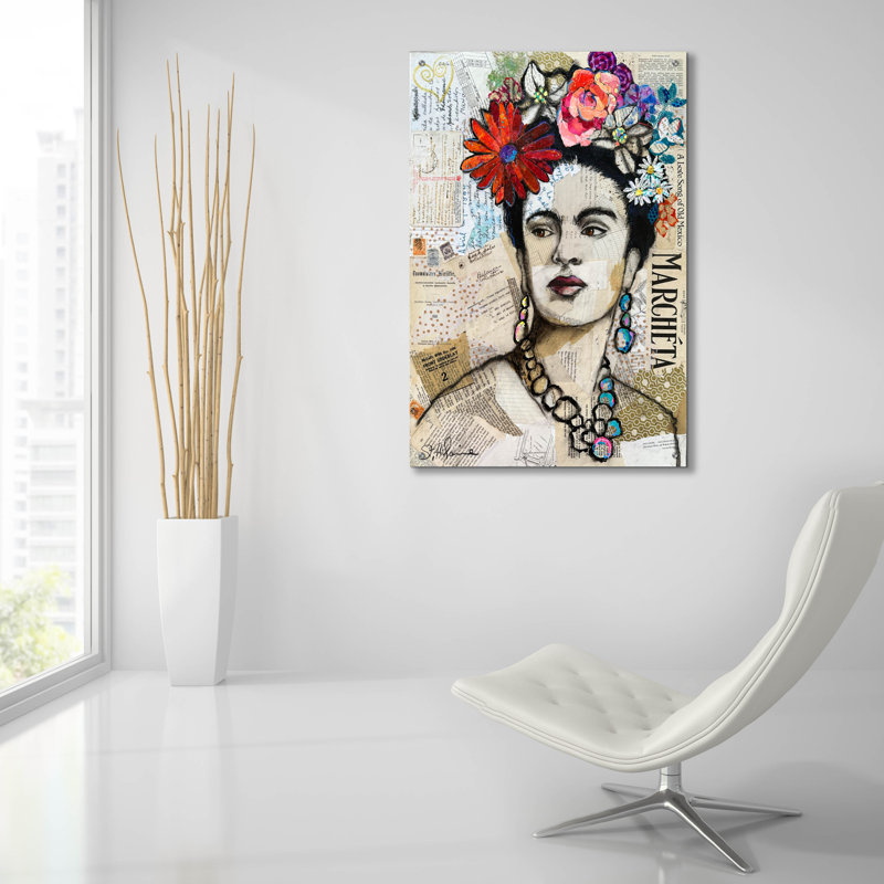 «Fabulous Frida» par St Hilaire Elizabeth, art mural en verre acrylique, H 36 po x l 24 po x P 0,2 po