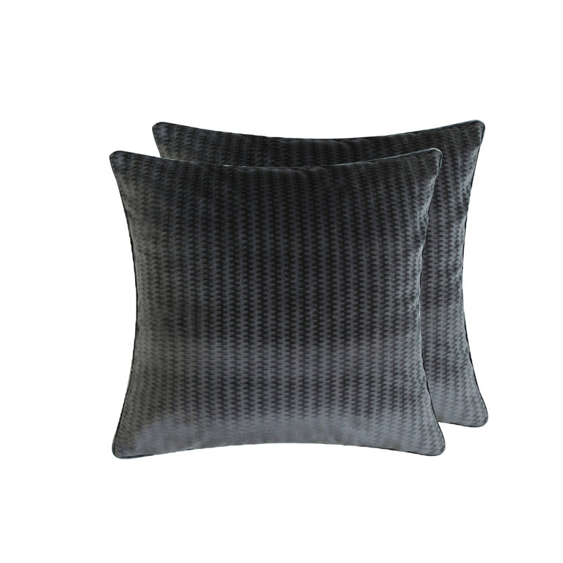 Housse de coussin Velour, Gris foncé