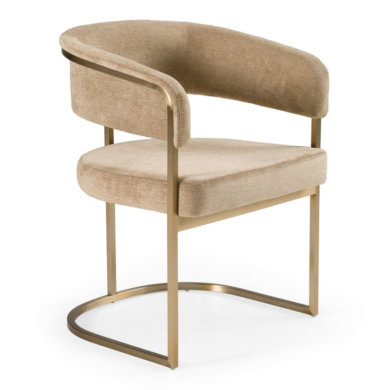 Sebastian - Modern Fabric + Dining Chair, Brown