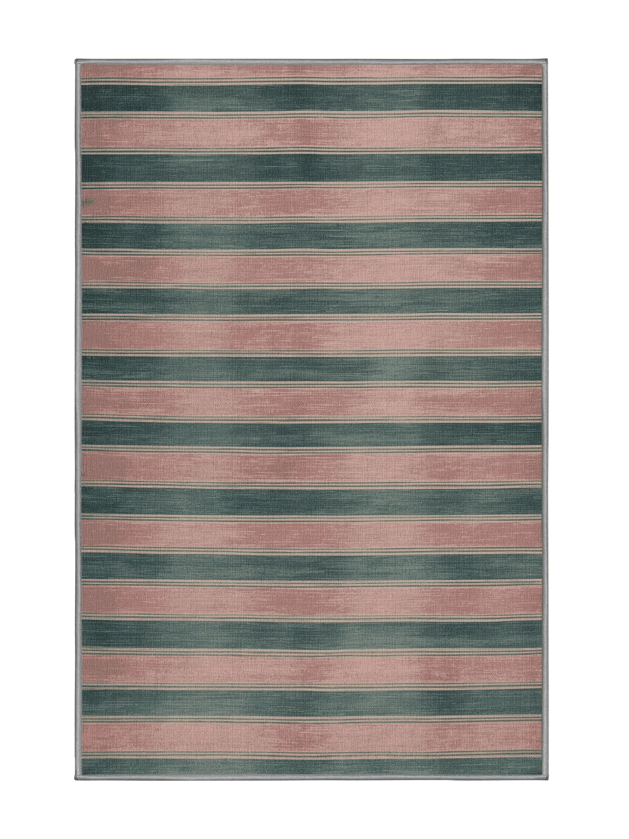 Hokku Designs Machine Washable Horizontal Stripes Brown Area Rug | Wayfair