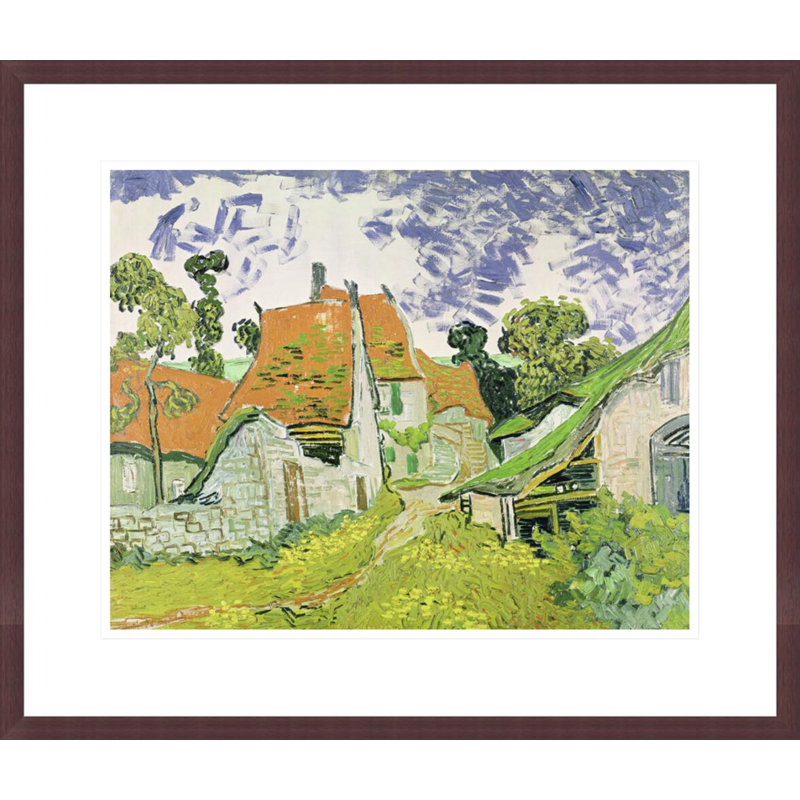 «Street in Auvers-sur-Oise» par Vincent van Gogh, impression giclée encadrée, H 17,75 po x l 20,87 po