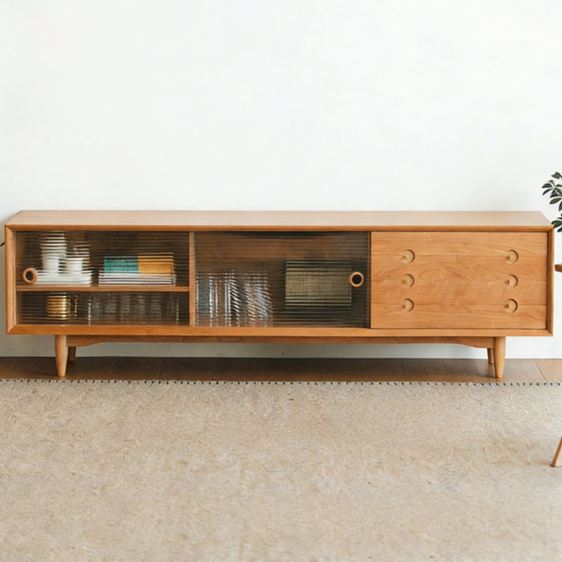 Meuble télé Modern Burlywood, H 15,75 po x L 70,87 po x l 20,08 po