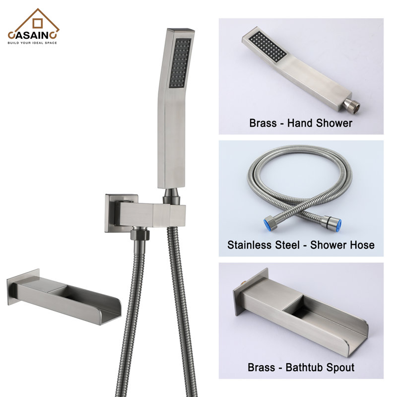 All-In-One Kit with Rough in-Valve, Brushed Nickel