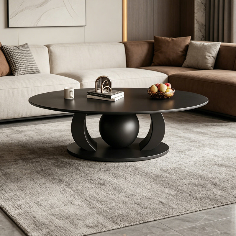 Carolan, H 15,74 po x L 47,24 po x l 23,62 po, Noir