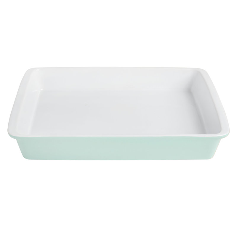 Martha Stewart 1.1 Qt. Stoneware Rectangular Baker, Mint