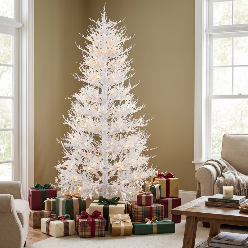 6FT Pre-lit Aspen Fir Artificial Christmas Tree,