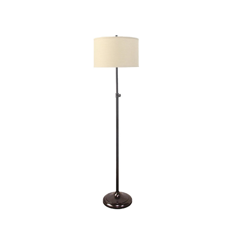 Lampe de plancher 62 po encanto, Nickel brossé, Saumon