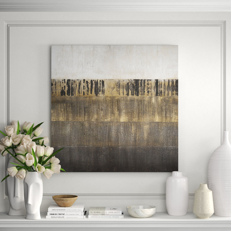 Metallic Shift 1 Painting Canvas, 40" H x 40" W x 2" D, Stretched Canvas