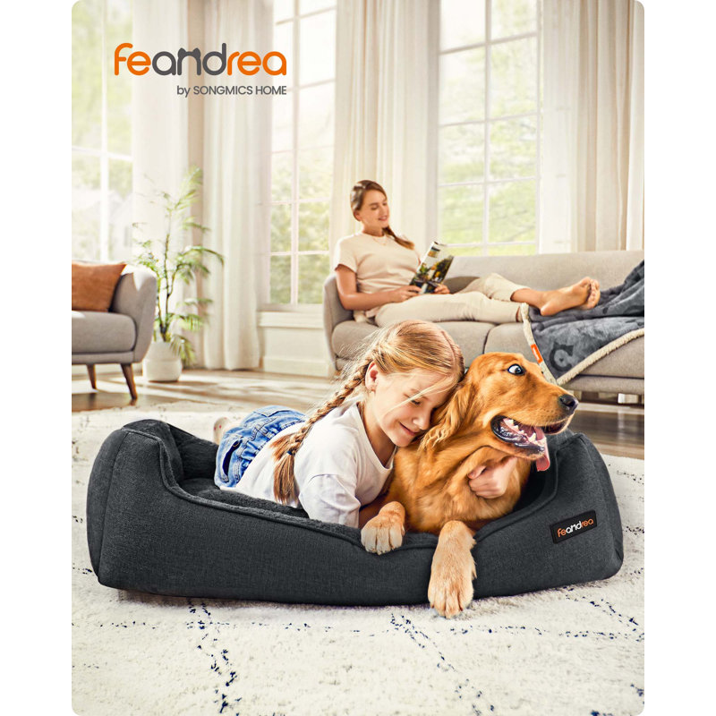 Polyester Pet Bed, 27cm H x 75cm W x 110cm D, Dark Grey