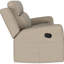 Fauteuil inclinable Taupe 2 places pour salon, avec coussins moelleux, inclinaison manuelle, revêtement rembourré, dossier divisé, deux porte-gobelets