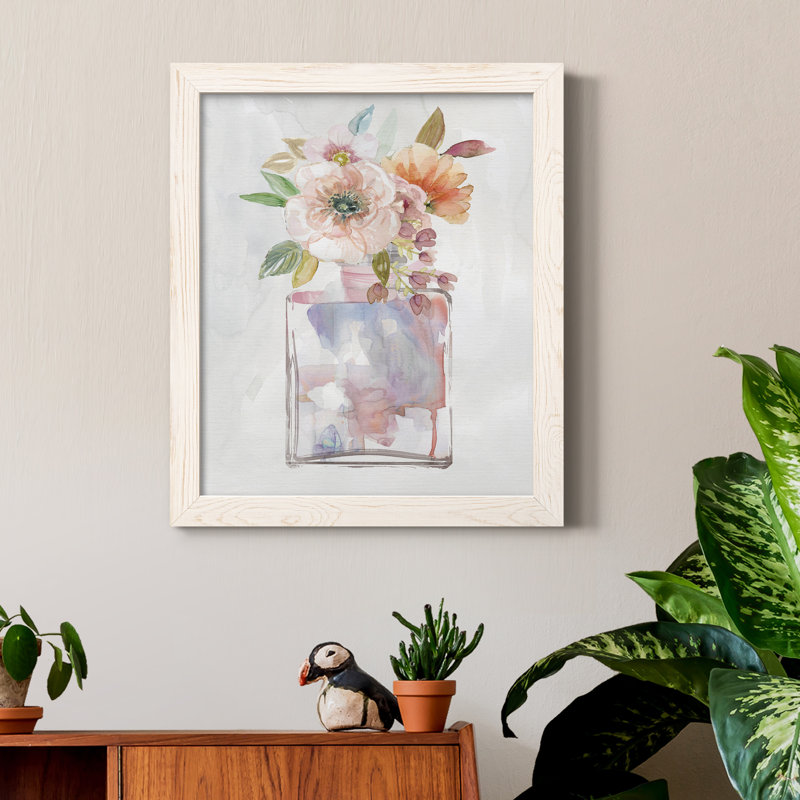 Mini Bouquet II - Reproduction d'art sur toile encadrée, H 24 po x l 18 po x P 1,5 po, Cadre blanc
