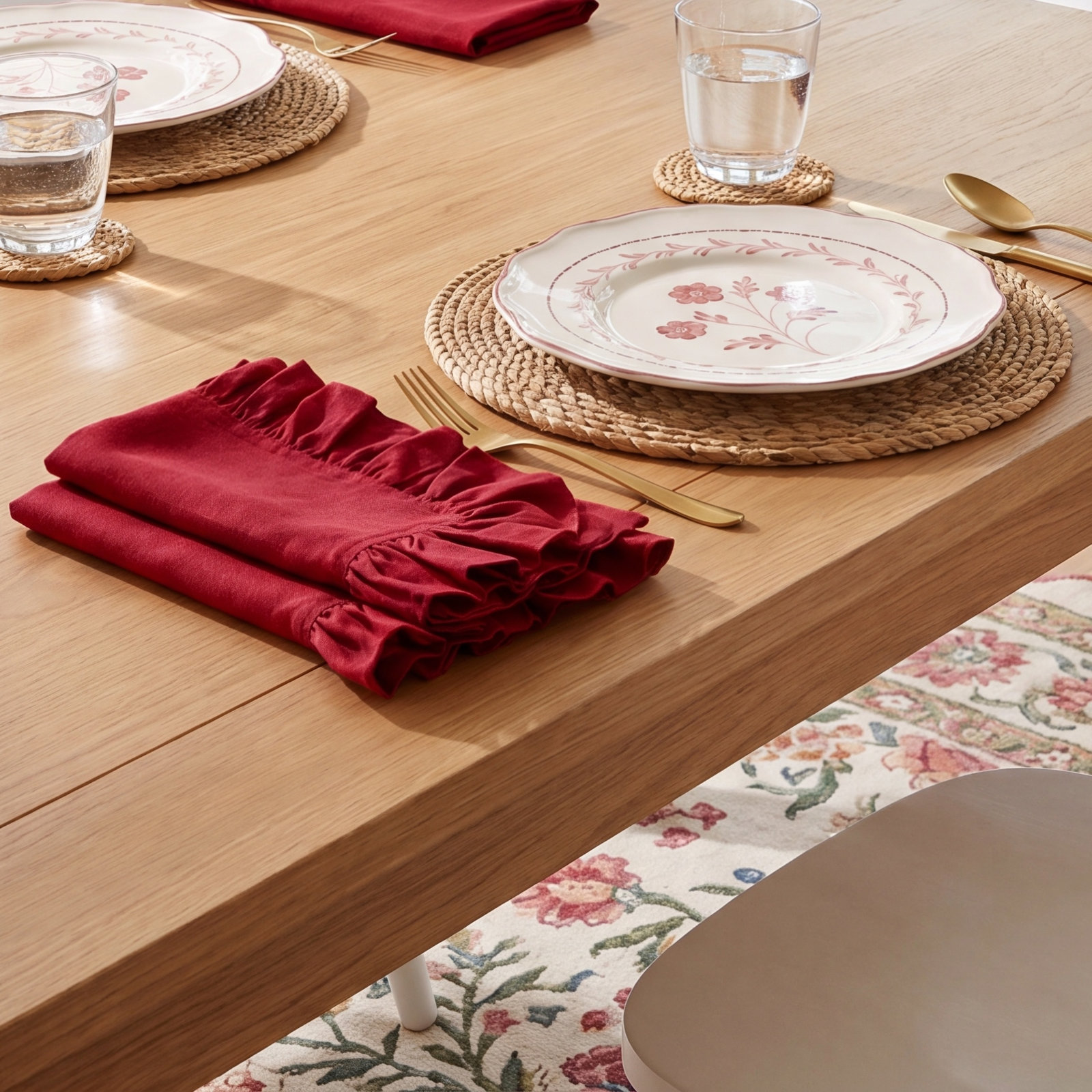 100% Linen Napkin, Red
