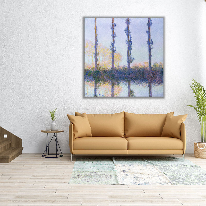 Les quatre arbres, 1891 - reproduction d'art sur toile, H 12 po x l 12 po