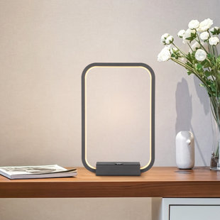 Modern Dimmable Led Bedside Lamp With Usb Port, Touch Control Rectangular Table Bedroom Lamp For Bedroom