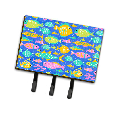 Metal Wall Organizer with Key Hooks