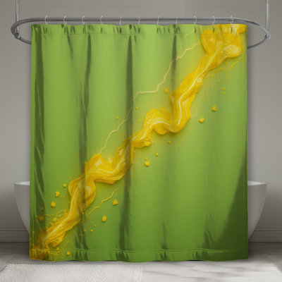 Rideaux de douche jaunes très longs