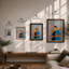 Embrace in Colour Modern - Framed Print-1413034308-1413034309