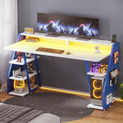 Bureau d'ordinateur 55 po avec support pour moniteur