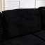 Siège à droite, canapé modulaire en forme de L, canapé en velours côtelé minimaliste compressé, se déplie dans le lit, conception confortable et peu encombrante - noir