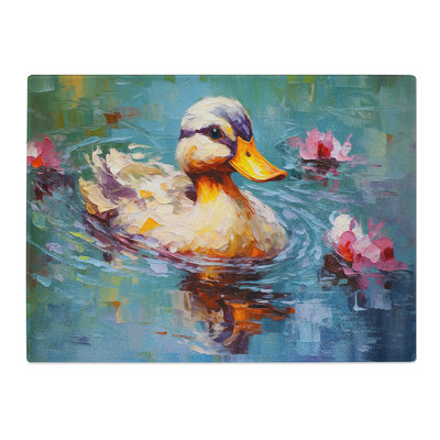 Duck Palette Knife  Glass Chopping Board